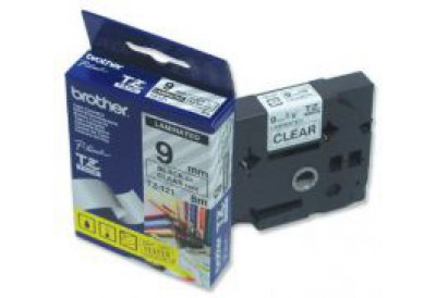 Brother Laminated Tape (8M X 9MM) Black on Clear